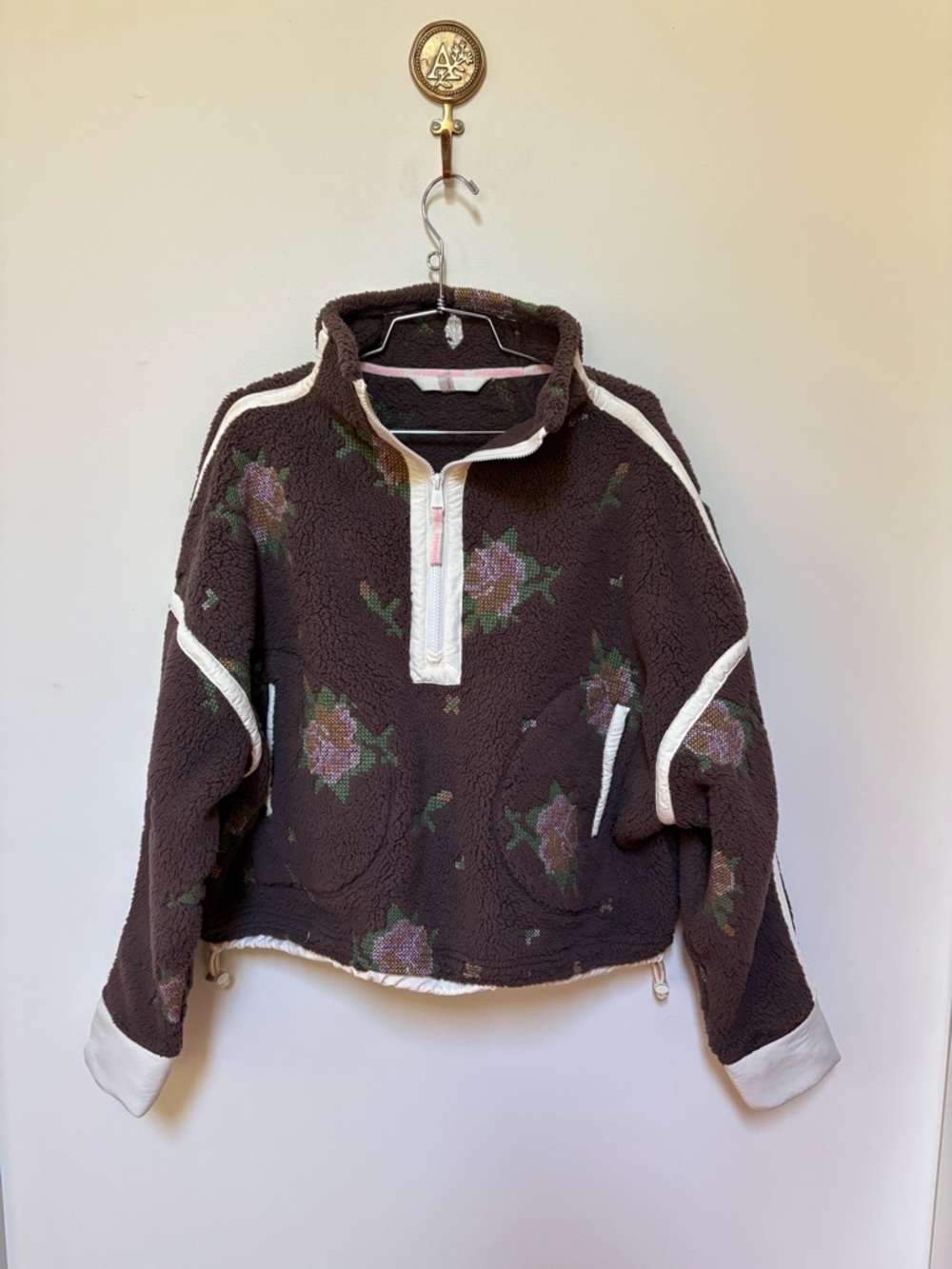 NWOT Free People FP Movement Mountain High Embroidered HalfZip Fleece Size Small - Picture 12 of 13